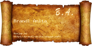 Brandl Anita névjegykártya